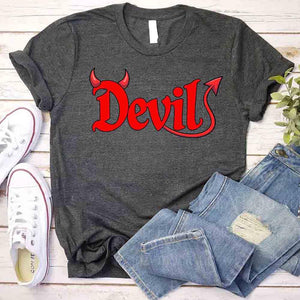 I Put the D in Devil Shirts For Couples Funny Matching Him & Her Halloween T-Shirts — view 19