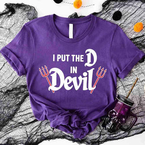 I Put the D in Devil Shirts For Couples Funny Matching Him & Her Halloween T-Shirts — view 12