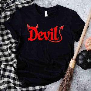 I Put the D in Devil Shirts For Couples Funny Matching Him & Her Halloween T-Shirts — view 15