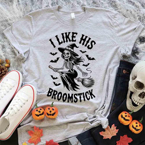 I Like Her Pumpkins & His Broomstick Shirts | Funny Matching Halloween Couple T-Shirts — view 15