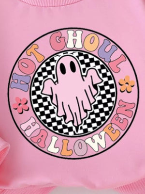 Children's Halloween Graphic Sweatshirt and Flare Pants Set — view 22