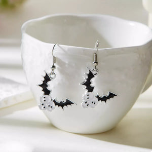 Halloween Bat Drop Earrings — view 1