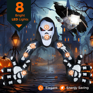 Halloween Inflatable Grim Reaper Archway with Stakes and Water Bags — view 6