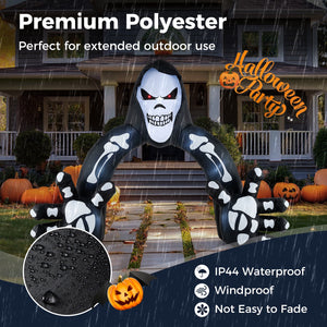 Halloween Inflatable Grim Reaper Archway with Stakes and Water Bags — view 7