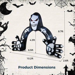 Halloween Inflatable Grim Reaper Archway with Stakes and Water Bags — view 5