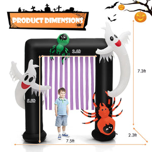 7.5 Feet Halloween Inflatable Archway Blow-up Festive Decoration for Backyard and Porch — view 4