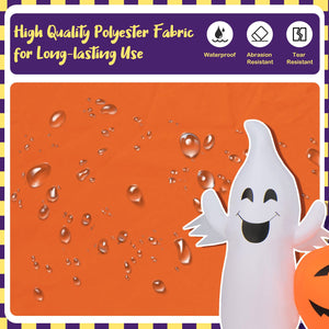 9 Feet Long Halloween Inflatable Pumpkins with 2 Ghosts — view 7