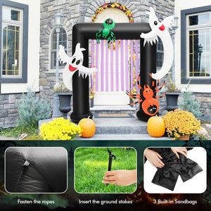 7.5 Feet Halloween Inflatable Archway Blow-up Festive Decoration for Backyard and Porch — view 5