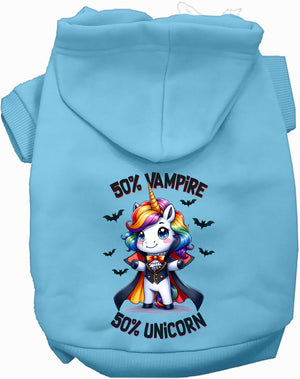50 Percent Vampire and Unicorn Halloween Pet Hoodie — view 7