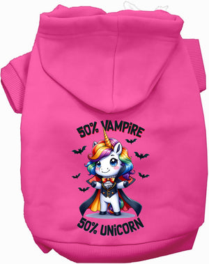 50 Percent Vampire and Unicorn Halloween Pet Hoodie — view 9