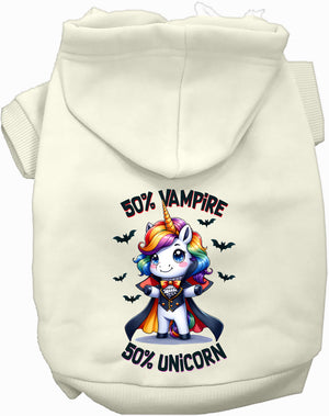 50 Percent Vampire and Unicorn Halloween Pet Hoodie — view 1