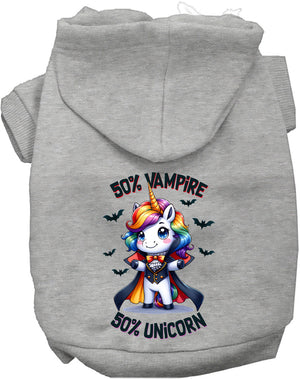 50 Percent Vampire and Unicorn Halloween Pet Hoodie — view 2