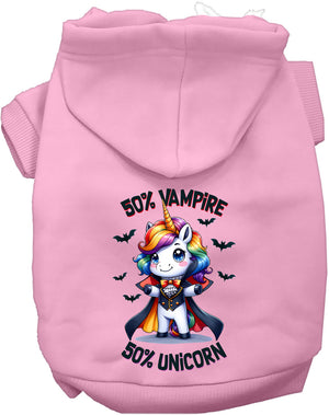50 Percent Vampire and Unicorn Halloween Pet Hoodie — view 4