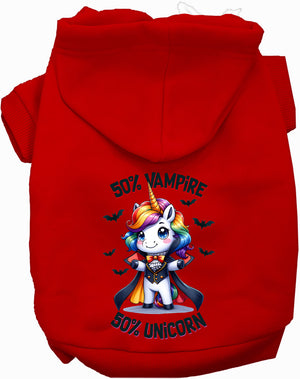 50 Percent Vampire and Unicorn Halloween Pet Hoodie — view 6