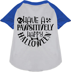 Pawsitively Happy Halloween Pet Raglan Shirt — view 4