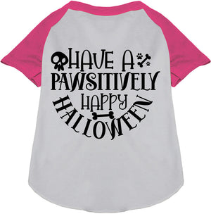 Pawsitively Happy Halloween Pet Raglan Shirt — view 5