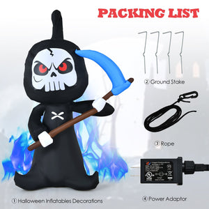 6 Feet Halloween Inflatable Decorations with Built-in LED Lights — view 5