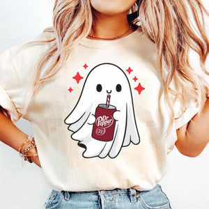 Funny Skeleton Ghost Halloween T-Shirt - Spooky Graphic Tee, Ghost Lover Gift, Unisex Soft Cotton Shirt — view 8