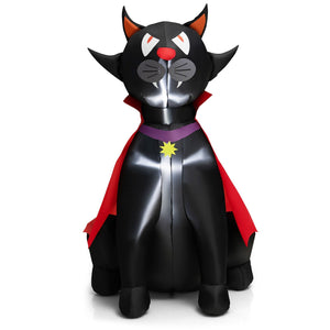 4.7 Feet Halloween Inflatable Vampire Cat with Red Cloak — view 1