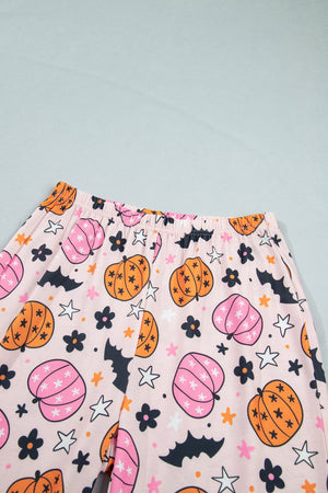 Halloween Pumpkin Long Sleeve Top & Pants Lounge Set — view 5