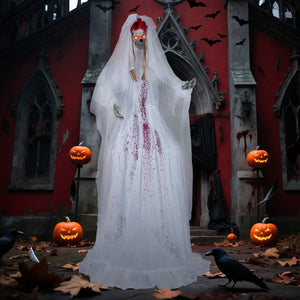 Halloween Animatronic Standing Bride 7.2 FT Haunted House Decoration — view 2