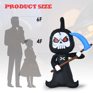 6 Feet Halloween Inflatable Decorations with Built-in LED Lights — view 4