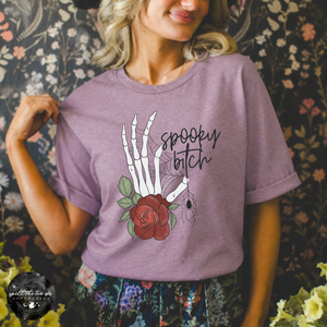 Spooky Bitch Tee | Witchy Halloween Graphic T-Shirt — view 5