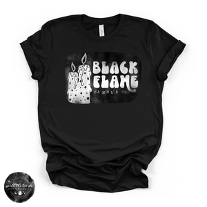 Black Flame Candle Co. Tee | Spooky Halloween Candle Graphic T-Shirt — view 4