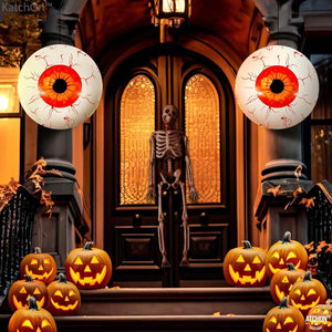 12-Pack: 22 Inch Halloween Eyeball Balloons — view 9