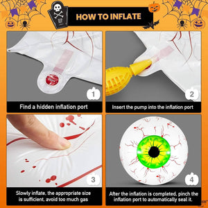 12-Pack: 22 Inch Halloween Eyeball Balloons — view 3