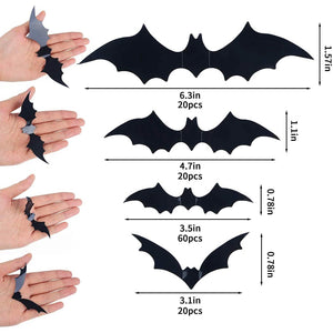 120-Piece: 3D Bat Halloween Decoration Stickers — view 3
