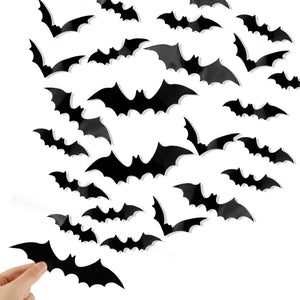 120-Piece: 3D Bat Halloween Decoration Stickers — view 1