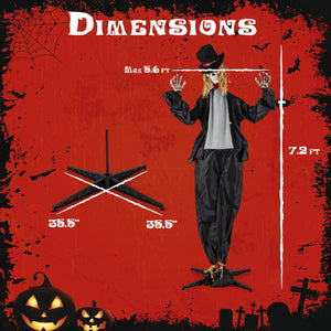 Halloween Animatronic Standing Groom 7.2 FT Haunted House Decoration — view 5