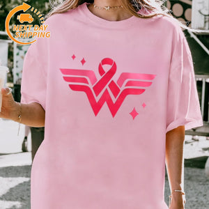 "In October We Wear Pink" Horror T-Shirt - Halloween Breast Cancer Awareness Tee, Cancer Survivor Support Squad Shirt — view 11
