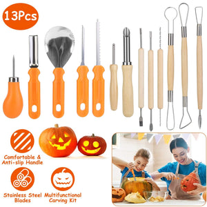 13-Pieces: Halloween Pumpkin Stainless Steel Carving Kit — view 5