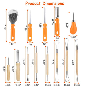 13-Pieces: Halloween Pumpkin Stainless Steel Carving Kit — view 6