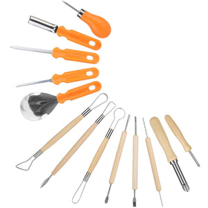 13-Pieces: Halloween Pumpkin Stainless Steel Carving Kit — view 2