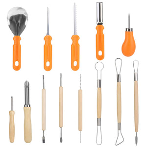 13-Pieces: Halloween Pumpkin Stainless Steel Carving Kit — view 3