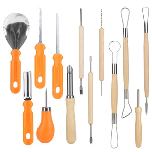13-Pieces: Halloween Pumpkin Stainless Steel Carving Kit — view 1