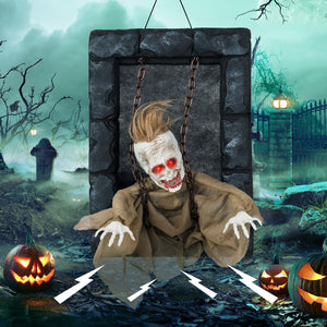 Halloween Hanging Animated Zombie Prisoner Decoration Sound-Activated — view 5