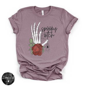 Spooky Bitch Tee | Witchy Halloween Graphic T-Shirt — view 2