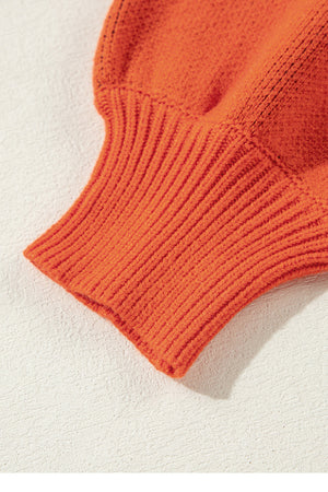 Halloween Pumpkin Face Drop Shoulder Sweater — view 9