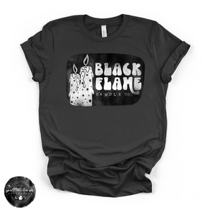 Black Flame Candle Co. Tee | Spooky Halloween Candle Graphic T-Shirt — view 5
