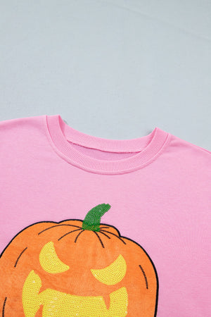 Halloween Embroidered Jack-O-Lantern Sweatshirt — view 4