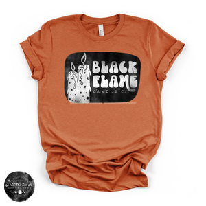 Black Flame Candle Co. Tee | Spooky Halloween Candle Graphic T-Shirt — view 6