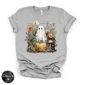 Ghostly Pumpkin Tee | Cute Spooky Halloween Graphic T-Shirt — view 2