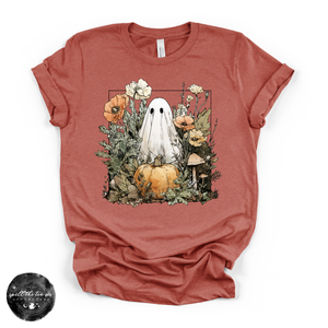 Ghostly Pumpkin Tee | Cute Spooky Halloween Graphic T-Shirt — view 5