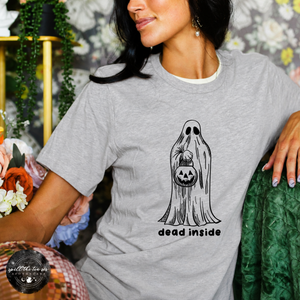 Dead Inside Tee | Funny Gothic Halloween Graphic T-Shirt — view 1