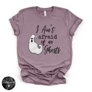 Ain't Afraid of No Ghosts Tee | Funny Halloween Ghost Graphic T-Shirt — view 6
