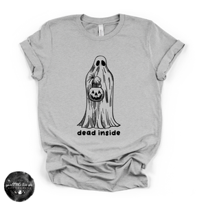 Dead Inside Tee | Funny Gothic Halloween Graphic T-Shirt — view 2